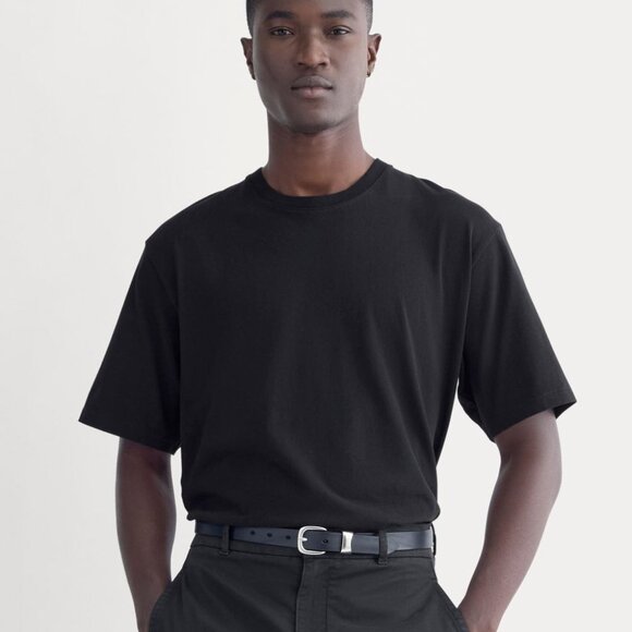 Everlane Men's Relaxed Classic T-Shirt in Black, Size Large - Picture 2 of 3